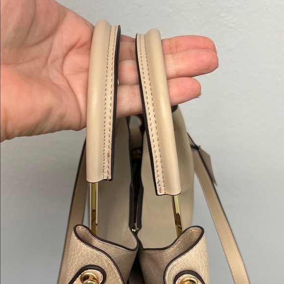 Sondra Roberts Squared | Stone Vegan Leather Tote Satchel Shoulder Bag - Picture 5 of 10